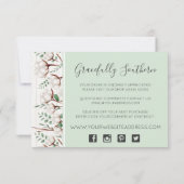 Rustikale Blume aus Südwolle auf Holz Vielen Dank Dankeskarte (Rückseite)