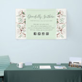 Rustikale Blume aus Südwolle auf Weißholz Banner (Messeveranstaltung)