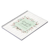 Rustikale Blume aus Südwolle auf Weißholz Notizblock (Linke Seite)