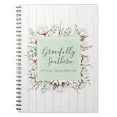 Rustikale Blume aus Südwolle auf Weißholz Notizblock (Vorderseite)