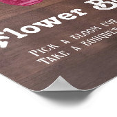 Rustikale Blume Bar Mason Jar Poster (Ecke)