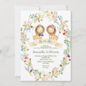 Rustikale Blume, bei denen er oder sie das Geschle Einladung (Vorderseite)