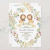 Rustikale Blume, bei denen er oder sie das Geschle Einladung (Vorne/Hinten)