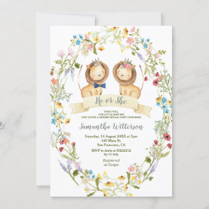 Rustikale Blume, bei denen er oder sie das Geschle Einladung