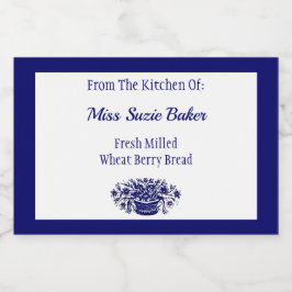 Rustikale Blume Blumenkorb Lebensmitteletikett