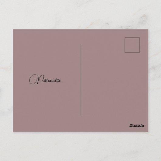 Rustikale Blume Blumenwasser Postkarte (Rückseite)