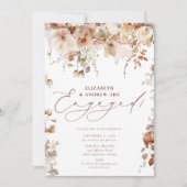 Rustikale Blume Boho Garden Verlobung Einladung (Vorderseite)