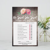 Rustikale Blume Bouquet "He Said She Said" Quiz Ga (Stehend Vorderseite)