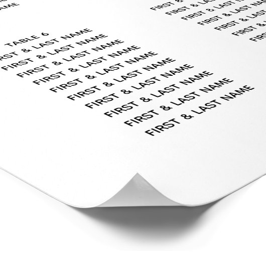 Rustikale Blume Bouquet Hochzeitsdiagramm Poster (Ecke)