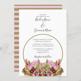 Rustikale Blume Bouquet Hochzeitseinladungen Einladung