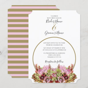 Rustikale Blume Bouquet Hochzeitseinladungen Einladung
