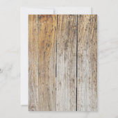 Rustikale Blume Bouquet Mason Jar String Lights Einladung (Rückseite)