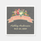 Rustikale Blume Brautparty Paper Napkins Serviette (Vorderseite)