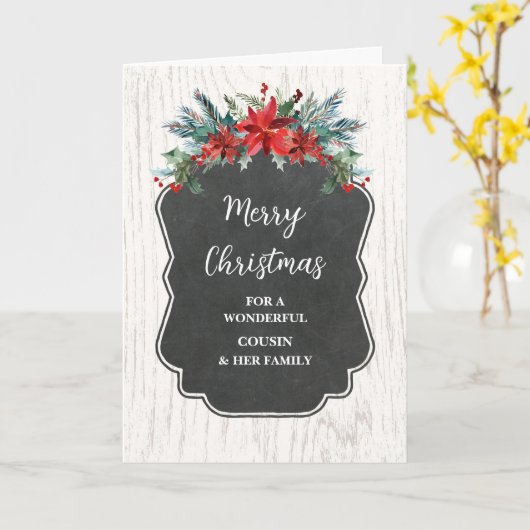 Rustikale Blume Cousin & Familienfest Karte (Gelbe Blume)