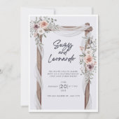 Rustikale Blume Einladung (Vorderseite)