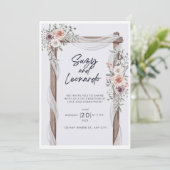 Rustikale Blume Einladung (Stehend Vorderseite)