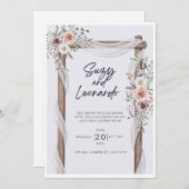 Rustikale Blume Einladung (Vorne/Hinten)