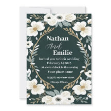 Rustikale Blume Einladung zur Hochzeit