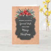 Rustikale Blume für ein paar Weihnachtsfeiertage Karte (Gelbe Blume)