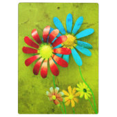 Rustikale Blume für Metallgärten Klemmbrett (Rückseite)