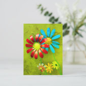 Rustikale Blume für Metallgärten Postkarte (Stehend Vorderseite)