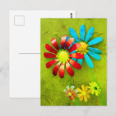 Rustikale Blume für Metallgärten Postkarte (Vorne/Hinten)