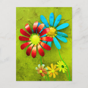 Rustikale Blume für Metallgärten Postkarte