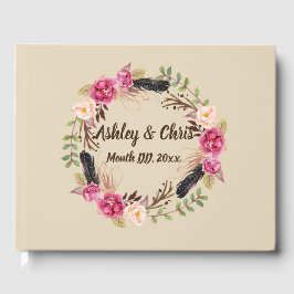 Rustikale Blume Gästebuch Boho Floral Gästebuch