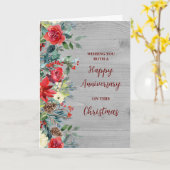 Rustikale Blume glücklicher Jahrestag zu Weihnacht Karte (Gelbe Blume)