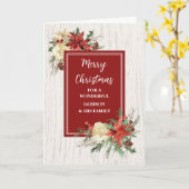 Rustikale Blume Godson & Family Christmas Karte (Gelbe Blume)