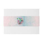 Rustikale Blume Herz mexikanische Hochzeit Einladungsbanderole (Rückseitenbeispiel)