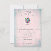 Rustikale Blume Herz mexikanische Hochzeit RSVP Karte (Vorderseite)