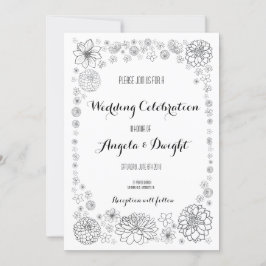 Rustikale Blume Hochzeit Einladung