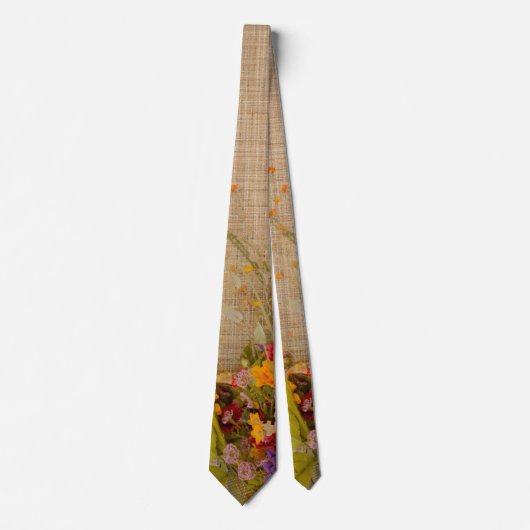 Rustikale Blume Hochzeit Neck Tie Krawatte (Vorderseite)