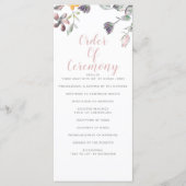 Rustikale Blume Hochzeit Programm (Vorderseite)