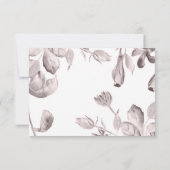 Rustikale Blume Hochzeit RSVP Karte (Rückseite)