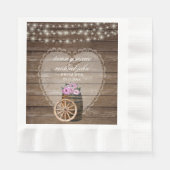 Rustikale Blume, Hochzeiten und Rosa Serviette (Vorderseite)