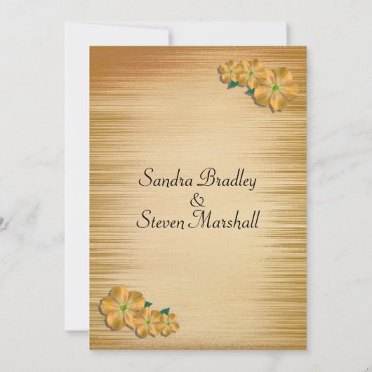 Rustikale Blume Hochzeitsfeiern Einladung (Rückseite)