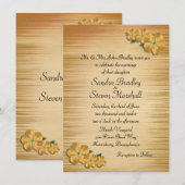 Rustikale Blume Hochzeitsfeiern Einladung (Vorne/Hinten)