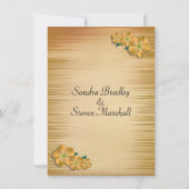 Rustikale Blume Hochzeitsfeiern Einladung (Rückseite)