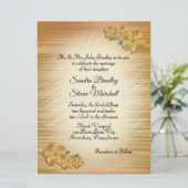 Rustikale Blume Hochzeitsfeiern Einladung (Stehend Vorderseite)