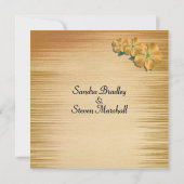 Rustikale Blume Hochzeitsfeiern Einladung (Rückseite)