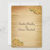 Rustikale Blume Hochzeitsfeiern Einladung (Rückseite)