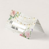 Rustikale Blume Hochzeitsplatz-Escortkarten (Vorderseite)