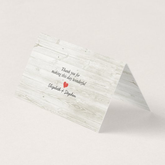 Rustikale Blume Hochzeitsplatz-Escortkarten (Rückseite)