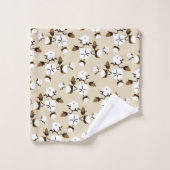 Rustikale Blume im Bauernstil Badhandtuch Set (Waschlappen)