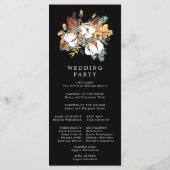 Rustikale Blume im Herbst DIY Wedding Programm (Rückseite)