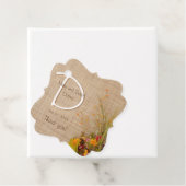 Rustikale Blume im Herbst Gastgeschenk Hochzeit Ta Geschenkanhänger (Beispiel)