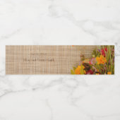 Rustikale Blume im Herbst Hochwasser-Flaschenetike Wasserflaschenetikett (Einzelnes Label)