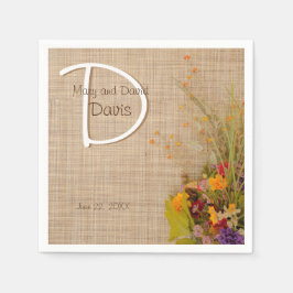 Rustikale Blume im Herbst Hochzeiten von Napkins Serviette
